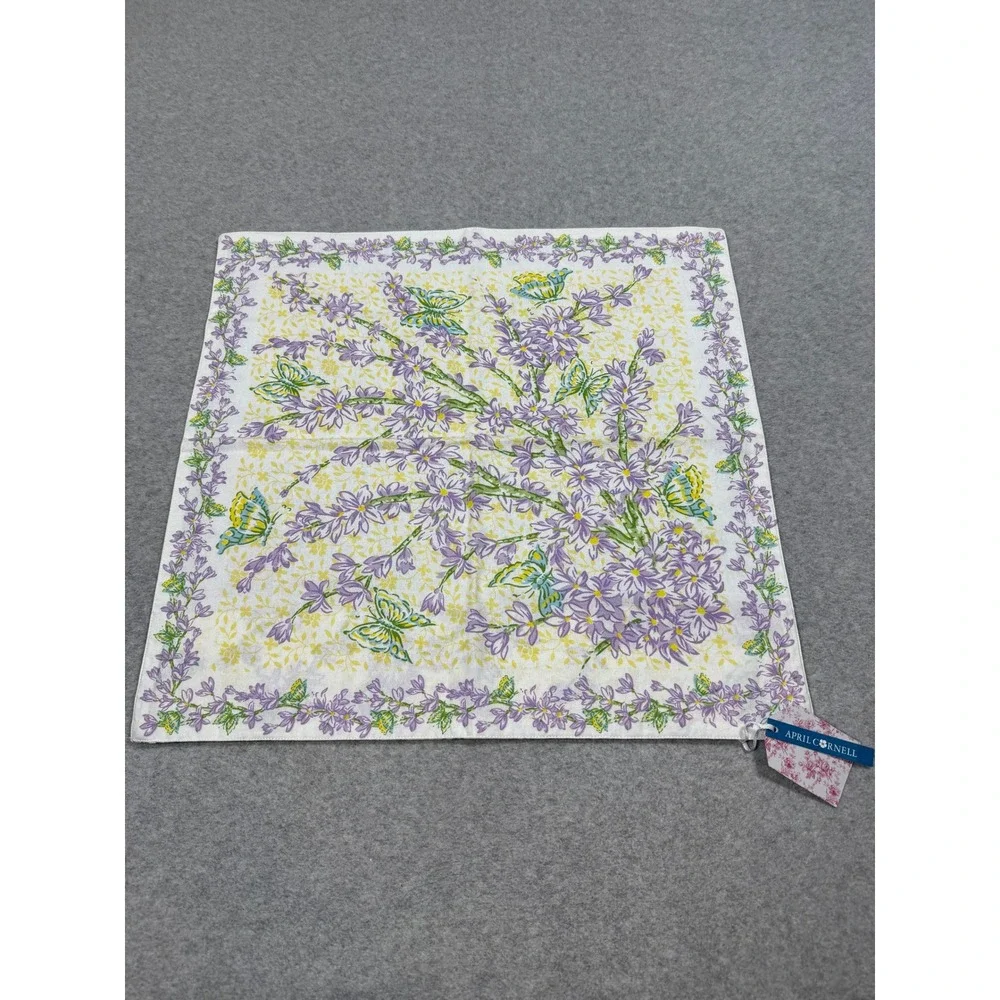 April Cornell Vintage Butterfly Garden Cushion Cover Pillow Case NWT 20X20